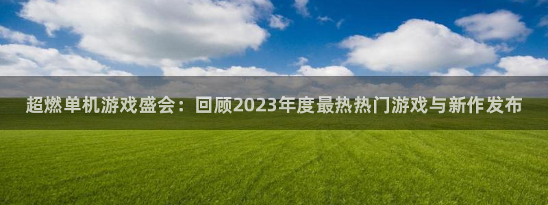 长征娱乐官方平台：超燃单机游戏盛会：回顾2023年度最热热门