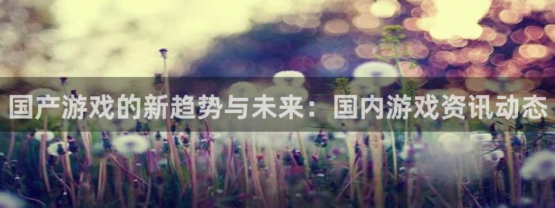 长征娱乐平台下载安装：国产游戏的新趋势与未来：国内游戏资讯动